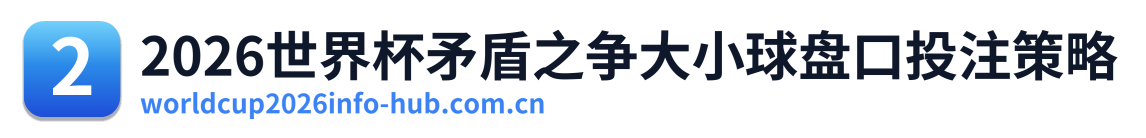 2026世界杯矛盾之争大小球盘口投注策略